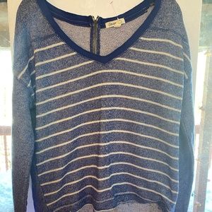 Aeropostale Blue Striped Sweatshirt Top Size Large